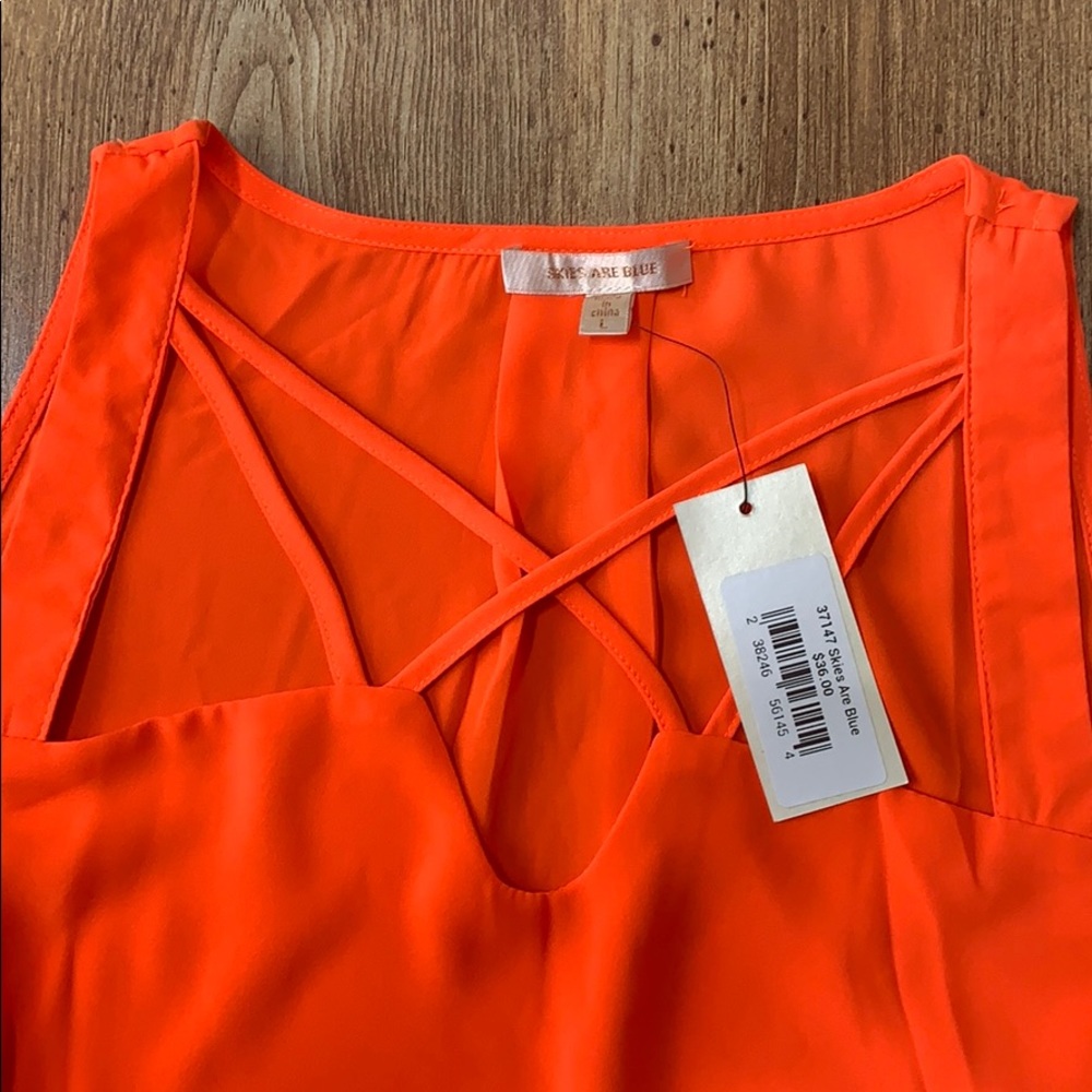 Bright orange top - Picture 2 of 4
